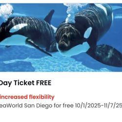 2 Sea World Any Day Tickets For $120