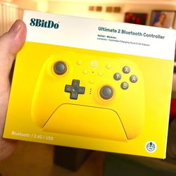 8bitDo Nintendo Switch 2 Yellow Controller w/Charging Stand. AMAZING Condition.  