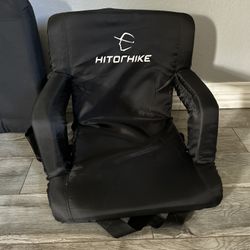 2 Black Stadium Chair for Sport Events 