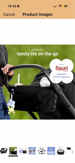 New Ubbi Fleuri Stroller Bage