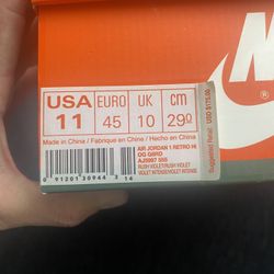 AIR JORDAN 1 RETRO HI OG G8RD AJ5997 555 RUSH VIOLET/RUSH VIOLET VIOLET INTENSENIOLET INTENSE Size 11
