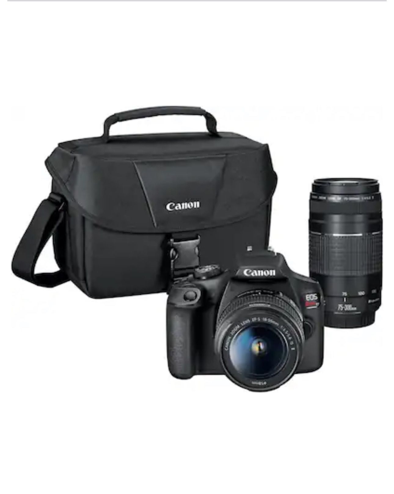 Canon - EOS Rebel T7 DSLR Video Two Lens Kit with EF-S 18-