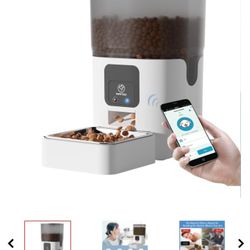 PAPIFEED Automatic Cat Feeder with APP Control, 2.4G WiFi Enabled Smart Dry Food Dispenser, Detachable Pet Feeder for Cleaning, Up to 30 Meals Per Day