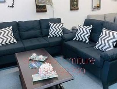 2pc Sofa Set Black / Gray Colors