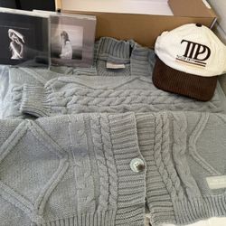 Taylor Swift Cardigan BUNDLE 2 CDs and TTPD Hat