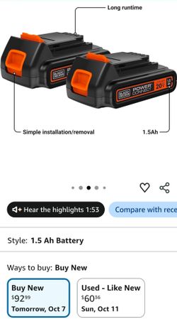 Black and decker original batteries
