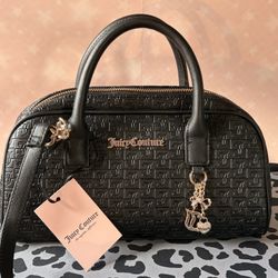  Juicy Couture Lucky Charms Embossed Satchel Crossbody Bag