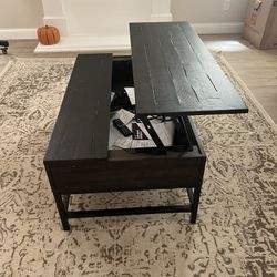 Coffee Table with Extended Breakfast Or Laptop Stand 