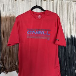 Red O'Neill short sleeve rash guard; good condition