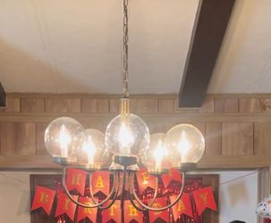 1960s/70s 5 arm mid century globe chandelier