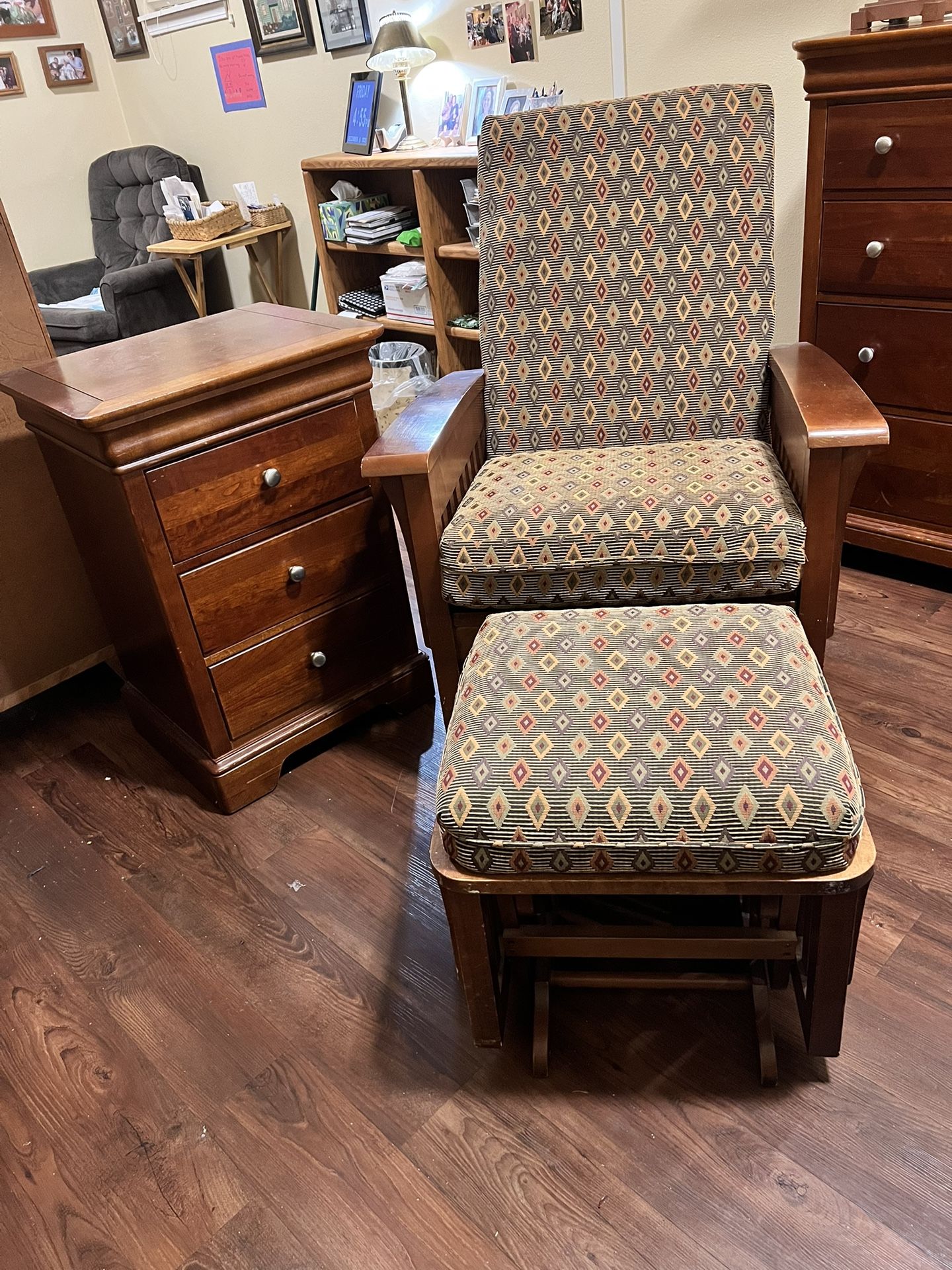 Wooden Gliding Rocking Chair