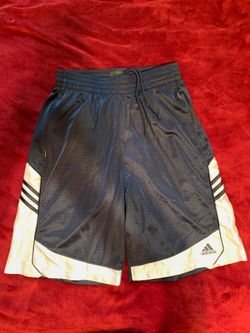 Adidas blue and white athletic shorts