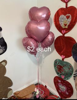 Helium Pink Hearts 🩷 Ready To Go 