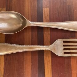 Super Large Spoon And Fork To Hang On Wall