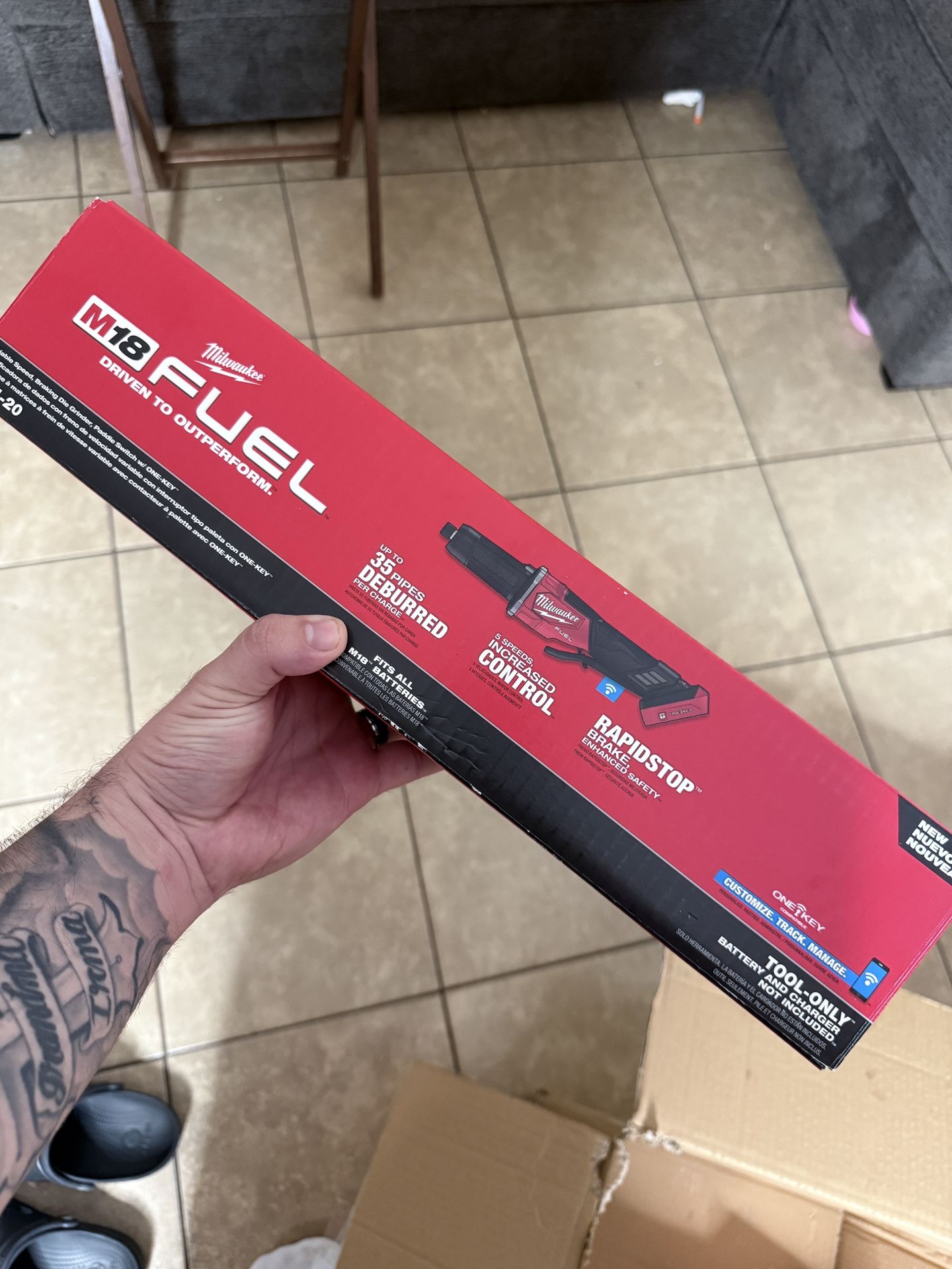 New M18 FUEL™ Variable Speed, Braking Die Grinder, Paddle Switch w/ ONE-KEY™