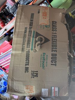 Vendo 2 Cajas De Ducto Fléxible Para A/C Con Insulación… I’m Selling This 12”  Flexible Duct With Insulation For A/C In North Rialto Ca $100  Per Box