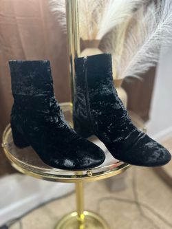 Crushed Velvet Ankle Boots