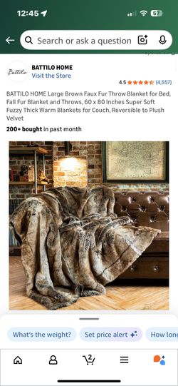 Faux Fur Throw Blanket