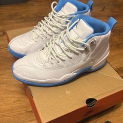 White University Blue Jordan 12  Size 9.5