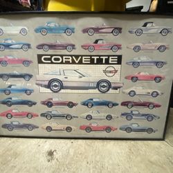 Vintage Corvette Poster 
