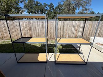 2 5-Tier Garage Storage Shelving Racks – 48” x 72” – $150