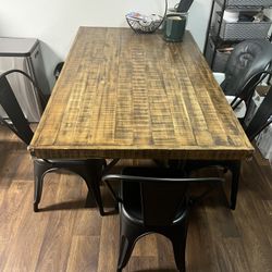 Industrial/rustic Farmhouse Dinning Table Set