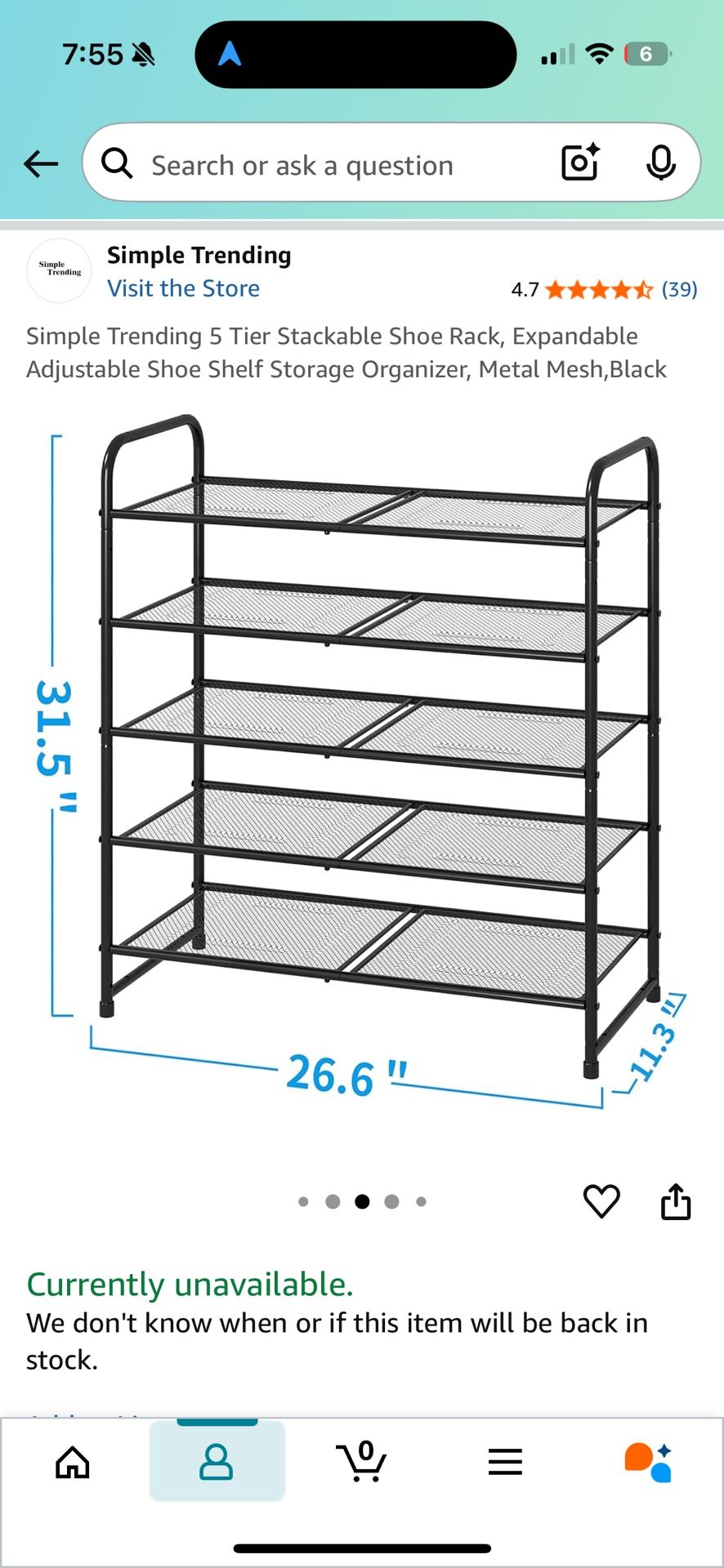 Metal Shoe Rack