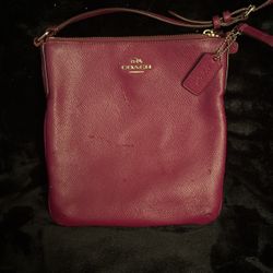 Official Coach Handbag/purse - 3 Pocket-Maroon 