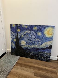 Huge Large Van Gogh The Starry Night Canvas Print 44”X55”