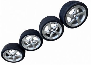 OEM PORSCHE TURBO TWIST STAGGERED 18" WIDEBODY WHEELS 911 996