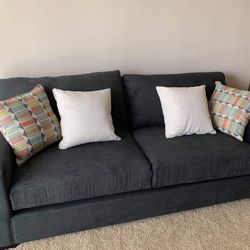 Living Spaces Couch, Black 87”