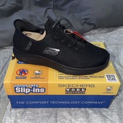 Skechers Men's Slip-Ins Work SR Summits Colsin Shoes Black Wide Size 10.5