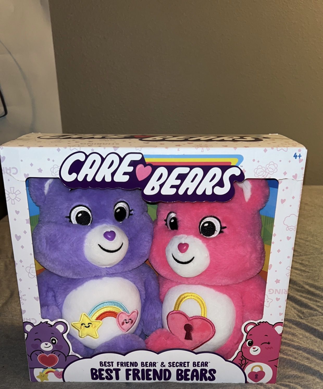 Care Bears Best Friends 14 in Plush Bear - Best Friend Bear and Secret Bear
