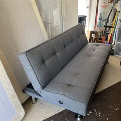 Futon Gray Color Clean No Stains Condition Good 