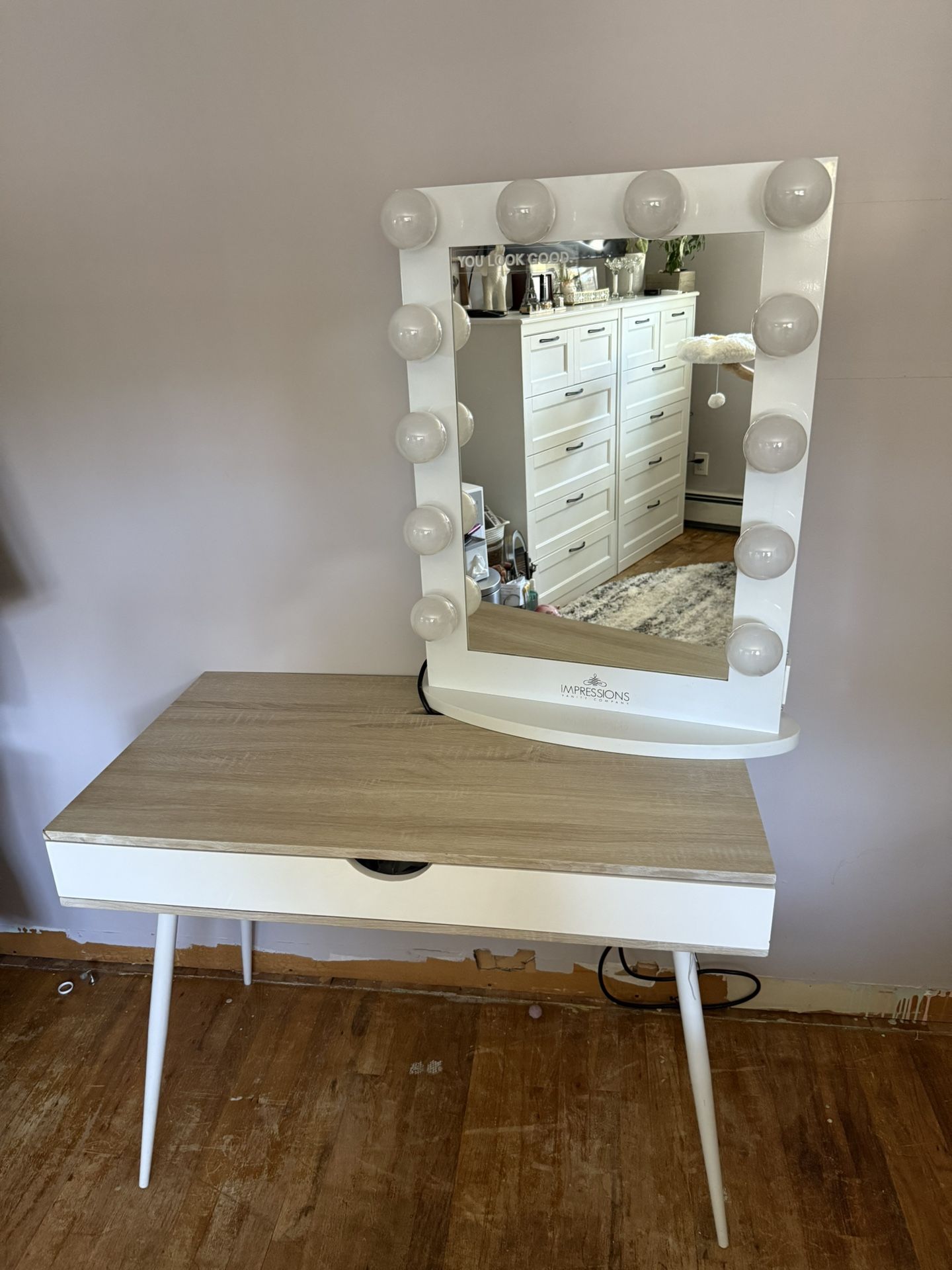 Impressions Vanity Light Up Mirror And Desk Set
