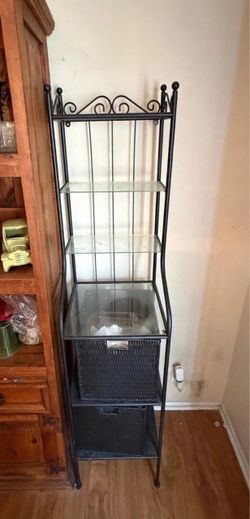 2 Storage shelves and cubbies