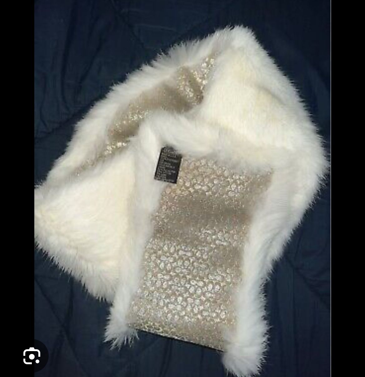 Coach White fur Scarf