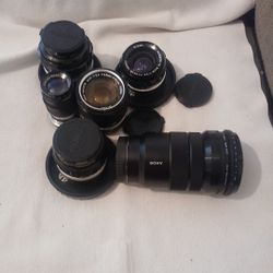 4 Nikon Camera Lens;  1 Sony Digital  ES 72 Heliopan; 1 Ernst Leitz Wetzler Lens