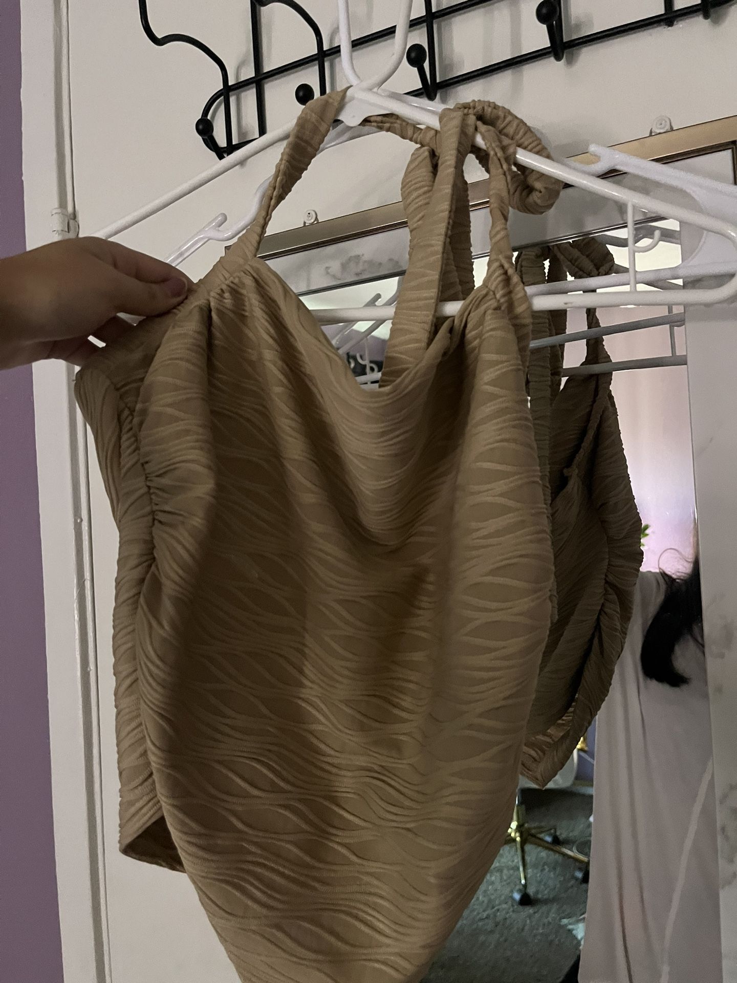 Tan Halter Top