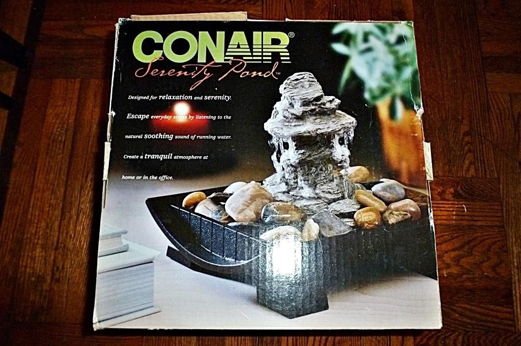 New - Conair Serenity Pond Rock Fountain for Relaxation or Fengshui