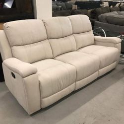 Ashley Rackingburg Reclining Sofa- Cream 