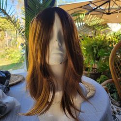 New Long Brown Hair Wig