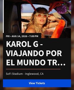 Karol G – Mañana Será Bonito / Viajando Por El Mundo Tour Tickets