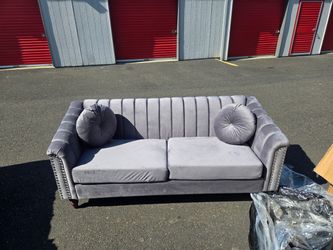 Modern Tufted Grey couch