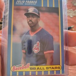 Julio Franco Cleveland Indians Baseball Cards Lot 