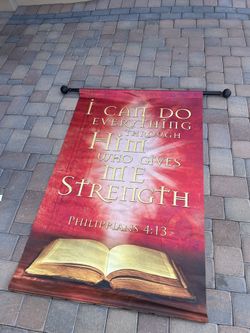 Church Banner Philippians 4:13 3x5 