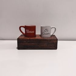 Handmade Rectangular Espresso Mug Tray