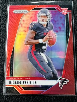 Super highly valuable!!  Michael Penix jr ROOKIE RED REFRACTOR PRIZM 