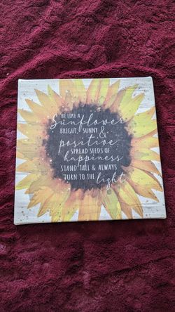 Sunflower Quote Wall Decor