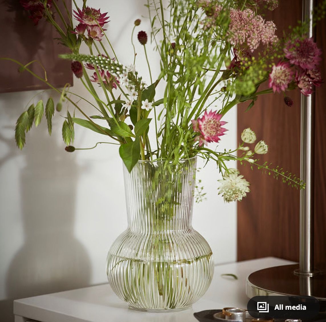 Set Of 3 Glass Vases